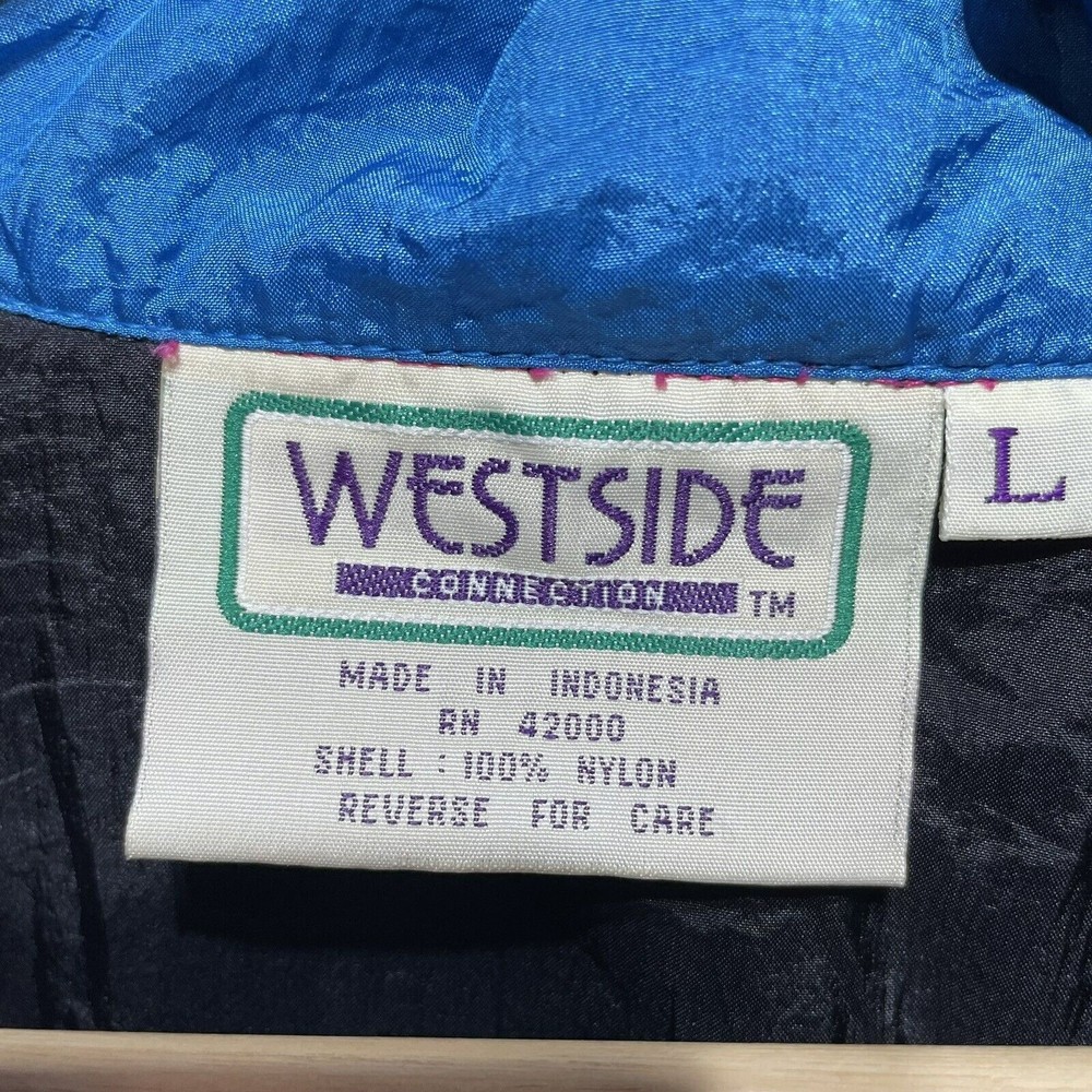NWT Vintage Womens Windbreaker Jacket, Multicolored, Large, Westside Full Zip - Picture 2 of 10